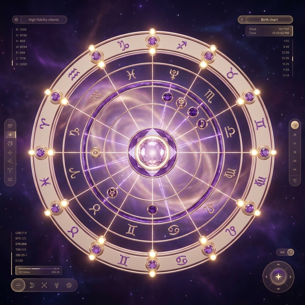 Natal chart wheel